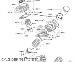 CYLINDER/PISTON(S) - VN800B8 VULCAN 800 CLASSIC 2003 USA CALIFORNIA CANADA