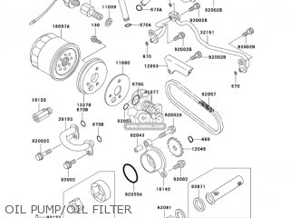 OIL PUMP/OIL FILTER - VN800B8 VULCAN 800 CLASSIC 2003 USA CALIFORNIA CANADA