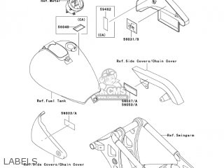 LABELS - VN800B8 VULCAN 800 CLASSIC 2003 USA CALIFORNIA CANADA