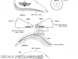 DECALS (RED)(VN800-B8) - VN800B8 VULCAN 800 CLASSIC 2003 USA CALIFORNIA CANADA