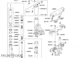 FRONT FORK - VN800B8 VULCAN 800 CLASSIC 2003 USA CALIFORNIA CANADA