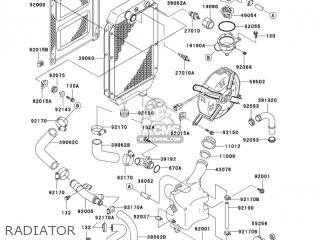 RADIATOR - VN800B8 VULCAN 800 CLASSIC 2003 USA CALIFORNIA CANADA