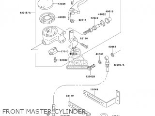 FRONT MASTER CYLINDER - VN800B8 VULCAN 800 CLASSIC 2003 USA CALIFORNIA CANADA