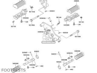 FOOTRESTS - VN800B8 VULCAN 800 CLASSIC 2003 USA CALIFORNIA CANADA