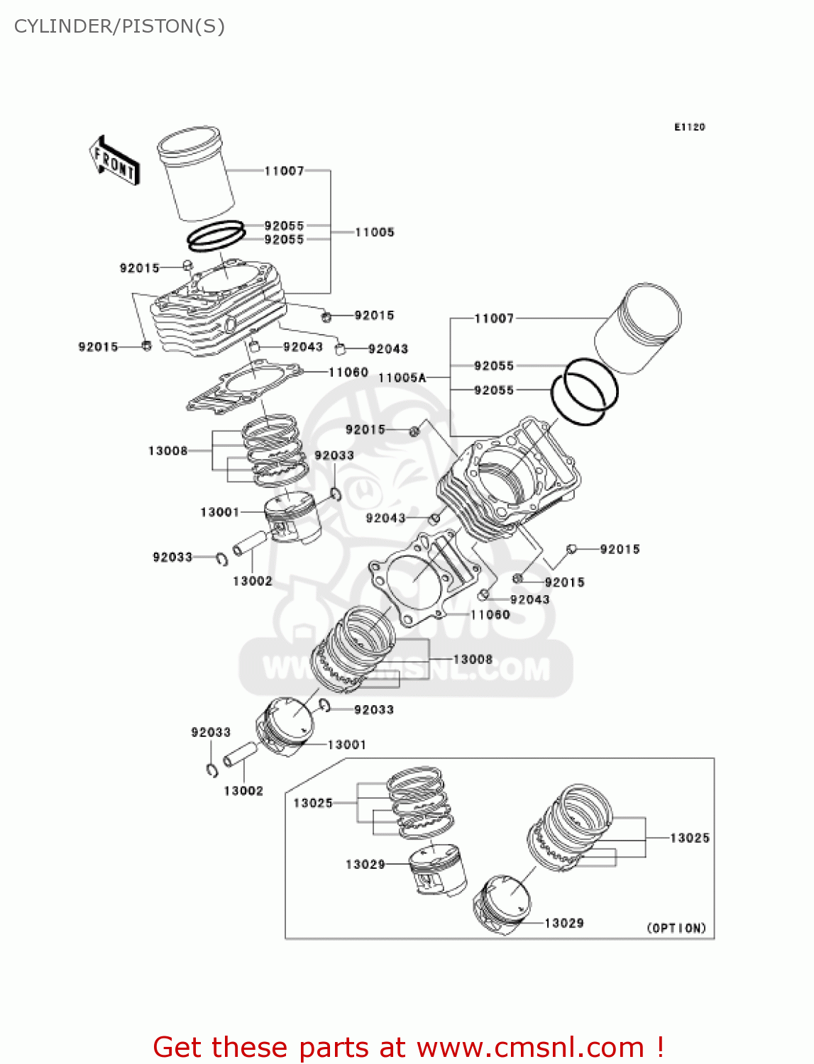 CYLINDER/PISTON(S) VN800B9 VULCAN 800 CLASSIC 2004 USA CALIFORNIA CANADA