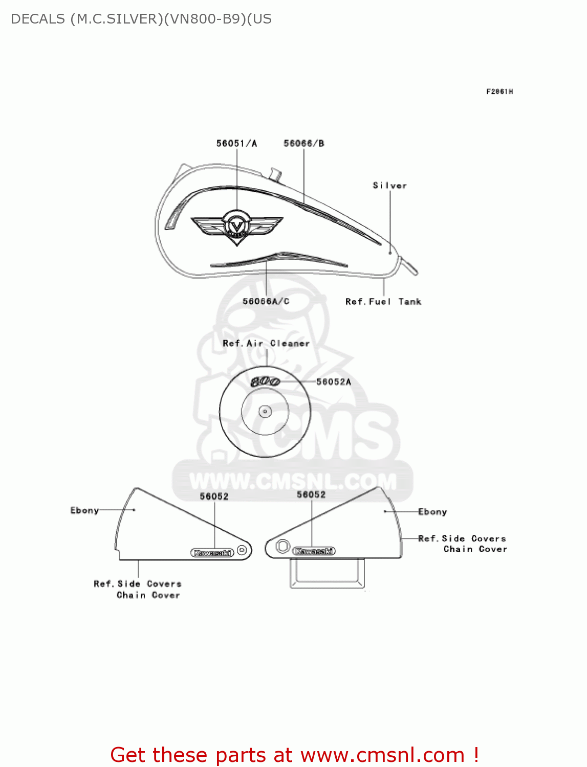 DECALS (M.C.SILVER)(VN800-B9)(US VN800B9 VULCAN 800 CLASSIC 2004 USA CALIFORNIA CANADA