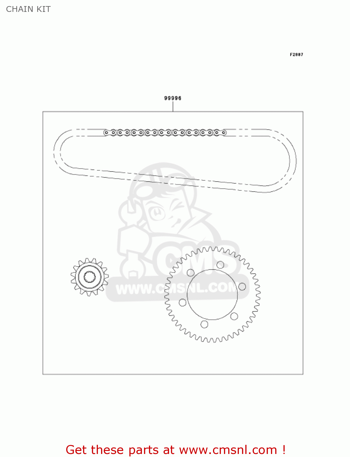 CHAIN KIT VN800B9 VULCAN 800 CLASSIC 2004 USA CALIFORNIA CANADA