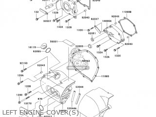 LEFT ENGINE COVER(S) - VN800B9 VULCAN 800 CLASSIC 2004 USA CALIFORNIA CANADA