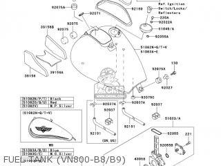 FUEL TANK (VN800-B8/B9) - VN800B9 VULCAN 800 CLASSIC 2004 USA CALIFORNIA CANADA