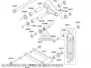 SUSPENSION/SHOCK ABSORBER - VN800B9 VULCAN 800 CLASSIC 2004 USA CALIFORNIA CANADA