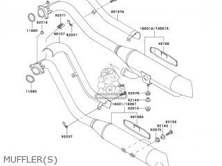 MUFFLER(S) - VN800B9 VULCAN 800 CLASSIC 2004 USA CALIFORNIA CANADA