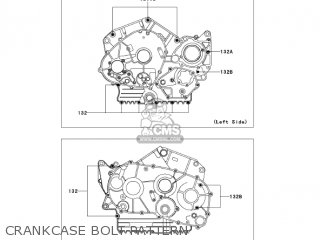 CRANKCASE BOLT PATTERN - VN800B9 VULCAN 800 CLASSIC 2004 USA CALIFORNIA CANADA