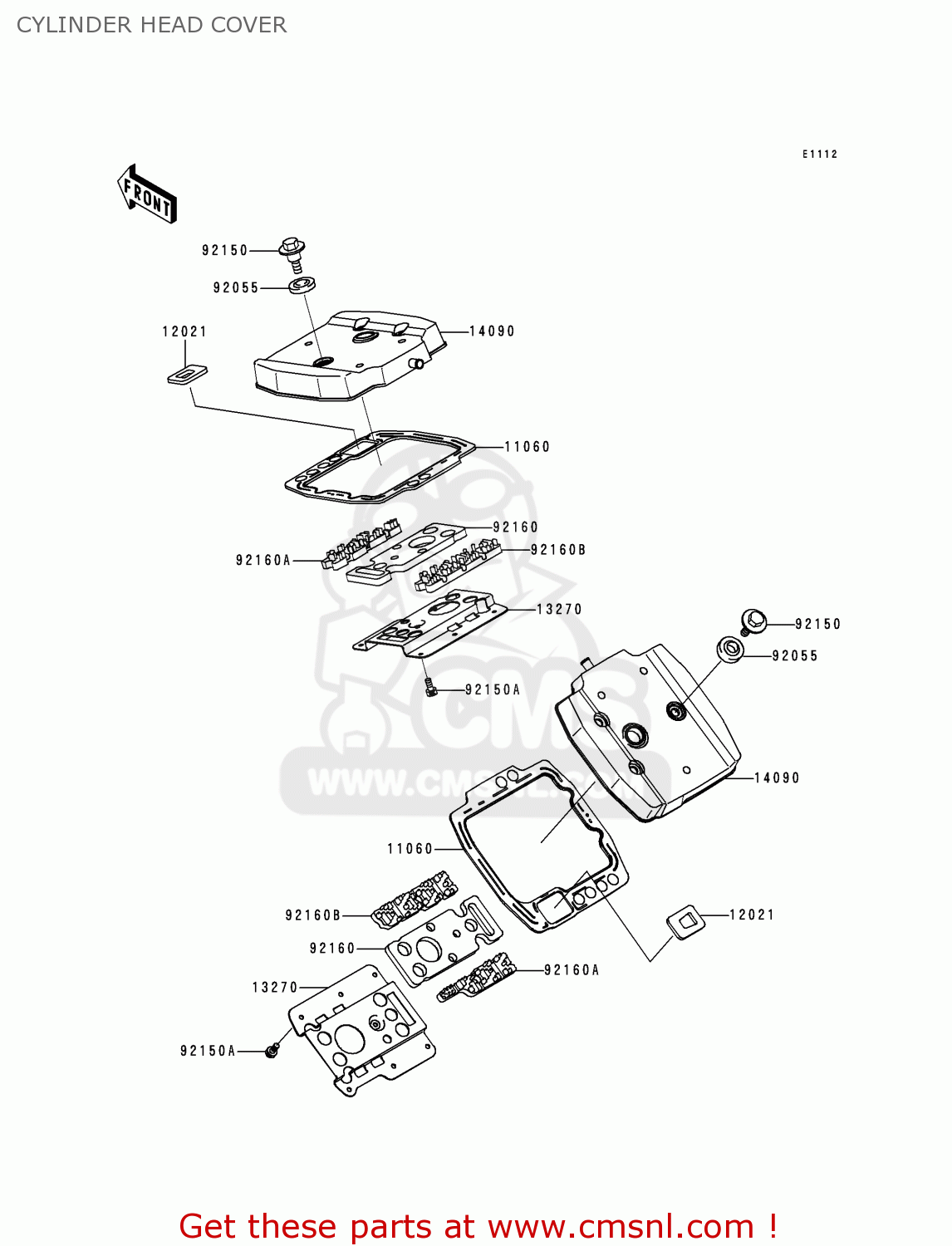 CYLINDER HEAD COVER VN800C1 VN800 DRIFTER 1999 EURO UK FR NL AR FG GR IT NR SD SP ST