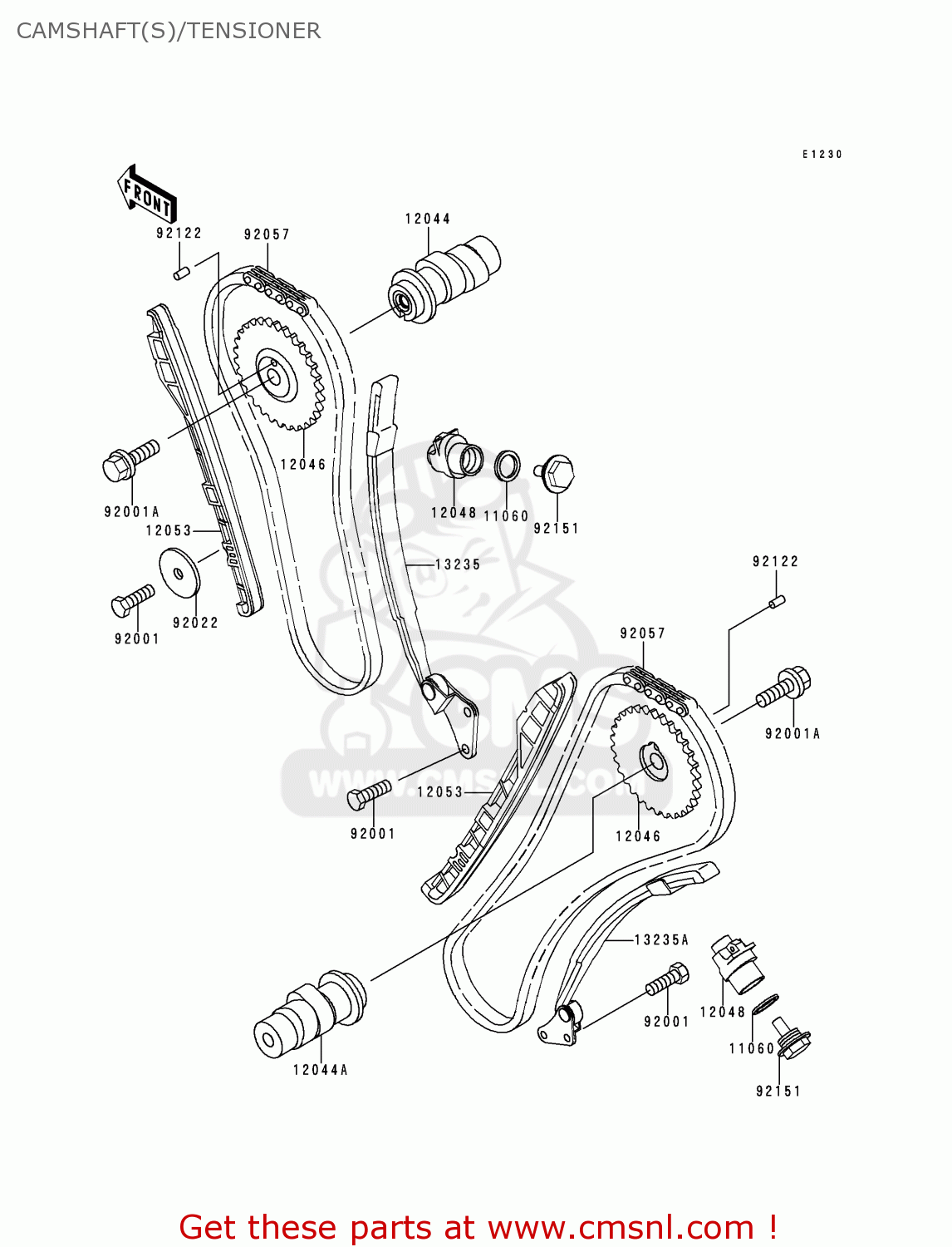 CAMSHAFT(S)/TENSIONER VN800C1 VN800 DRIFTER 1999 EURO UK FR NL AR FG GR IT NR SD SP ST