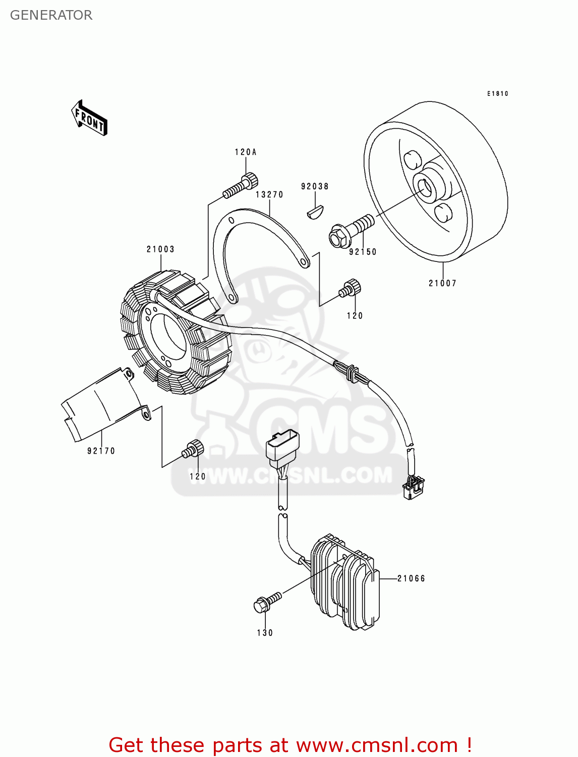GENERATOR VN800C1 VN800 DRIFTER 1999 EURO UK FR NL AR FG GR IT NR SD SP ST