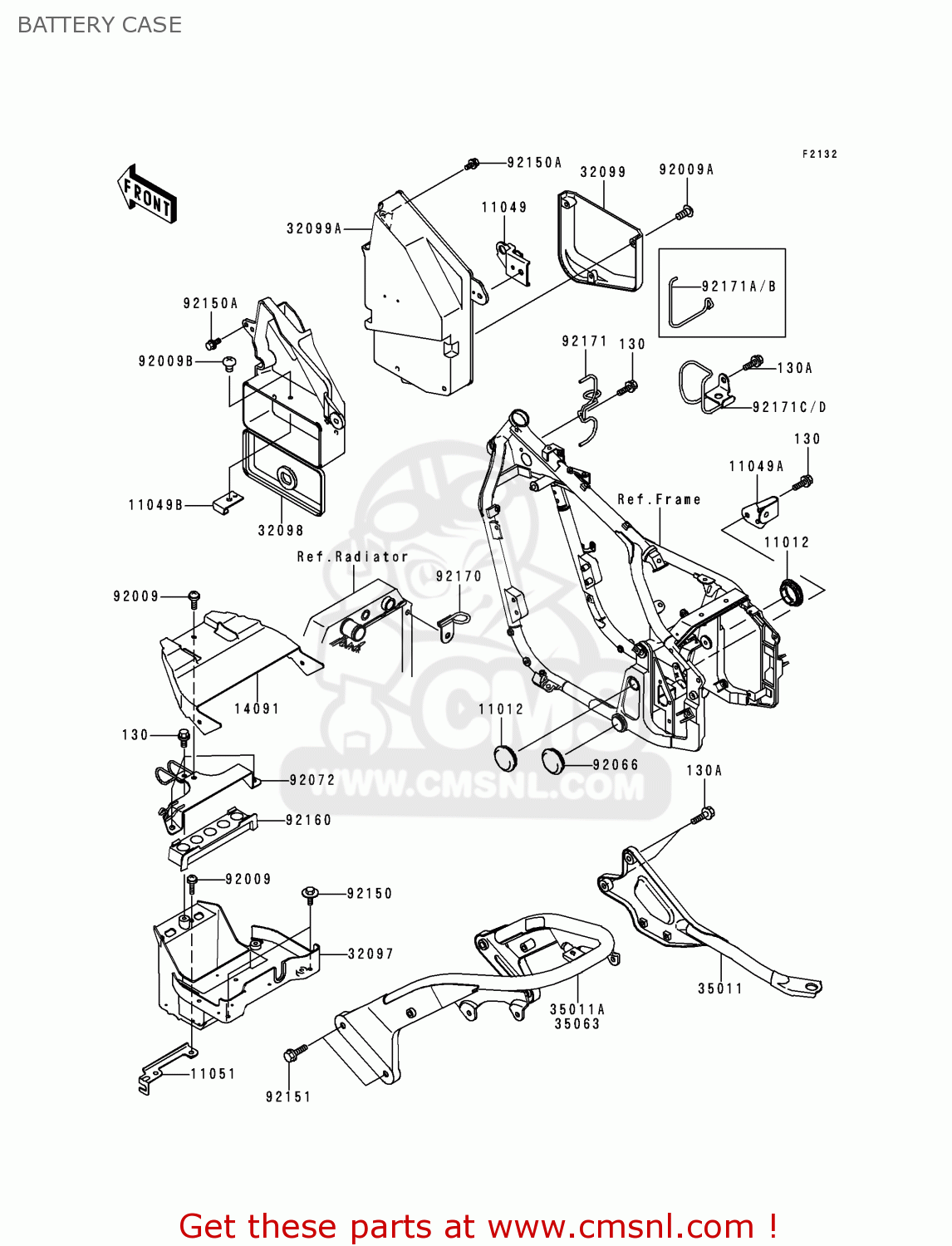 BATTERY CASE VN800C1 VN800 DRIFTER 1999 EURO UK FR NL AR FG GR IT NR SD SP ST