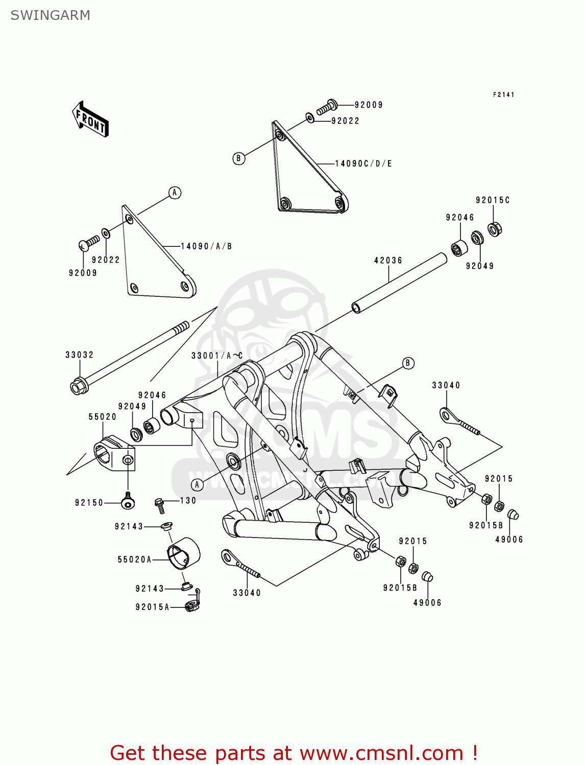 SWINGARM VN800C1 VN800 DRIFTER 1999 EURO UK FR NL AR FG GR IT NR SD SP ST