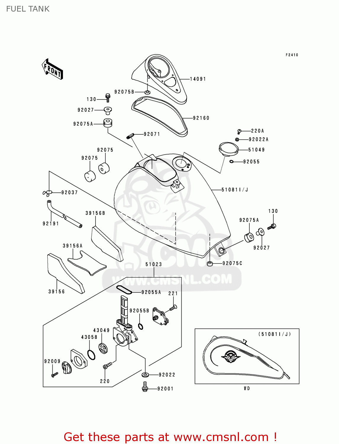 FUEL TANK VN800C1 VN800 DRIFTER 1999 EURO UK FR NL AR FG GR IT NR SD SP ST