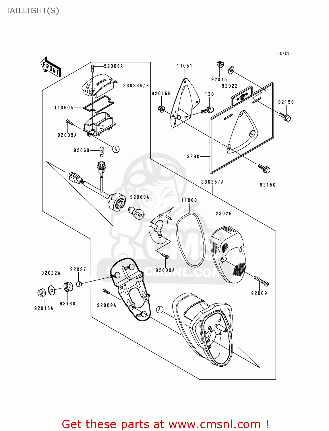 TAILLIGHT(S) VN800C1 VN800 DRIFTER 1999 EURO UK FR NL AR FG GR IT NR SD SP ST