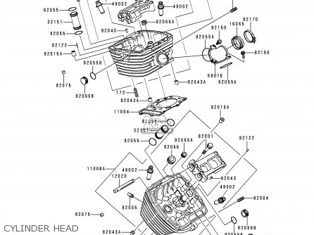 CYLINDER HEAD - VN800C1 VN800 DRIFTER 1999 EURO UK FR NL AR FG GR IT NR SD SP ST