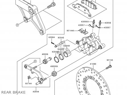 REAR BRAKE - VN800C1 VN800 DRIFTER 1999 EURO UK FR NL AR FG GR IT NR SD SP ST