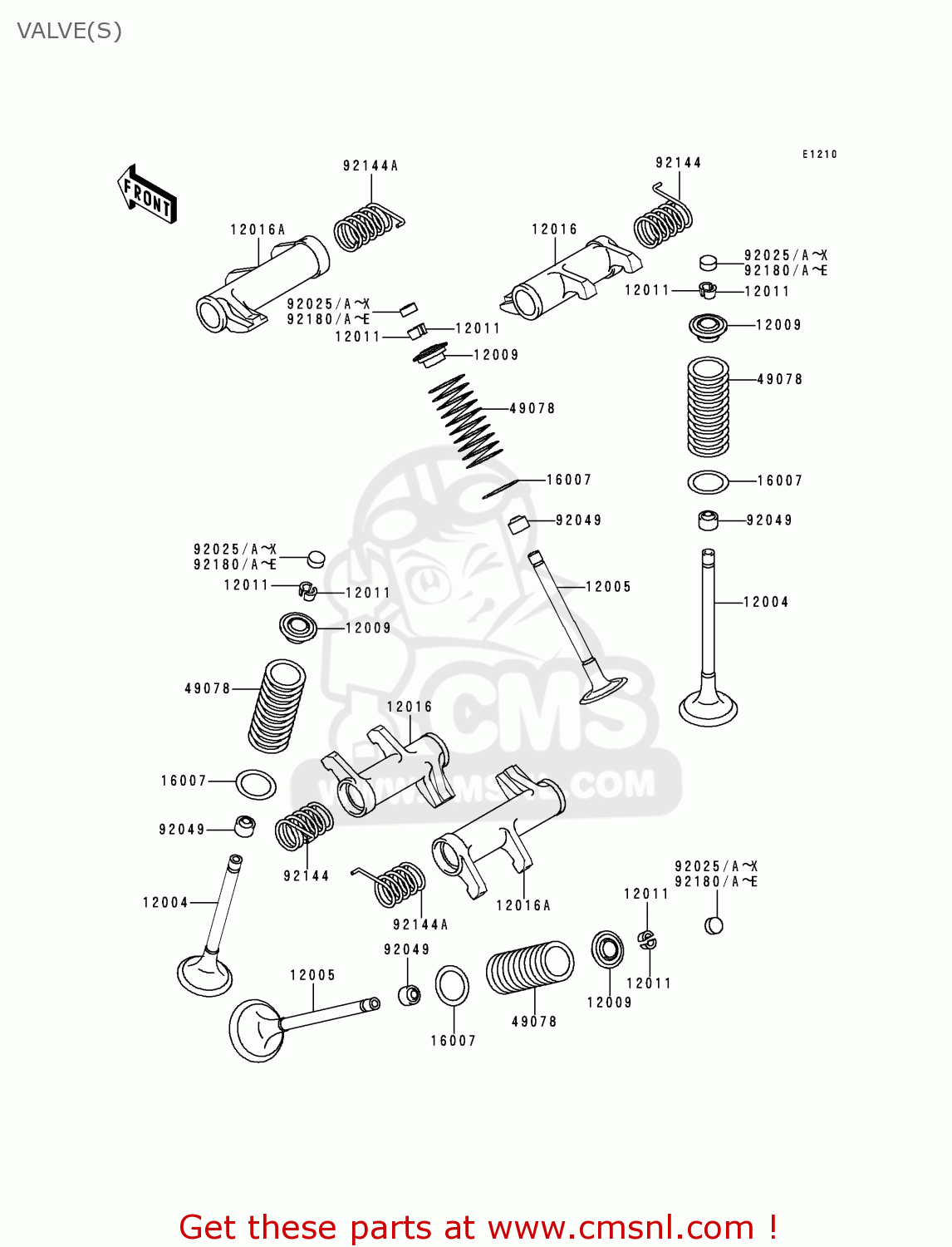 VALVE(S) VN800C1 VN800 DRIFTER 1999 EUROPE UK FR NR SP