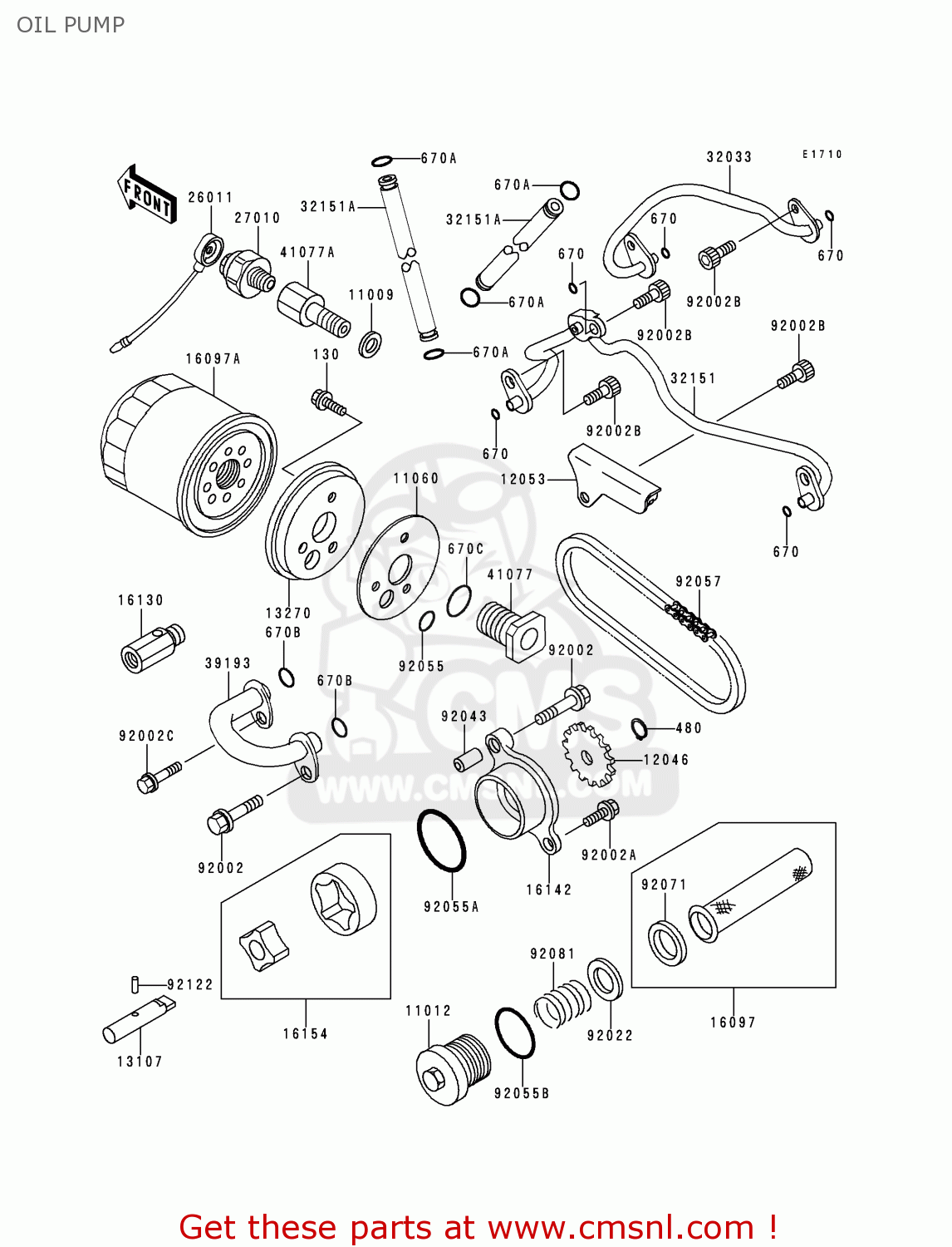 OIL PUMP VN800C1 VN800 DRIFTER 1999 EUROPE UK FR NR SP