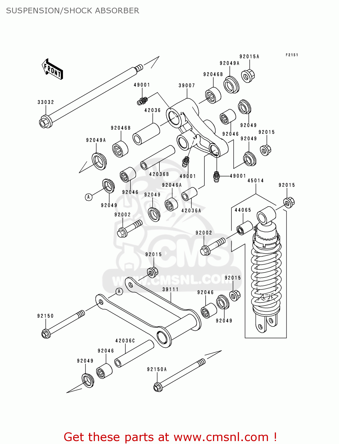 SUSPENSION/SHOCK ABSORBER VN800C1 VN800 DRIFTER 1999 EUROPE UK FR NR SP
