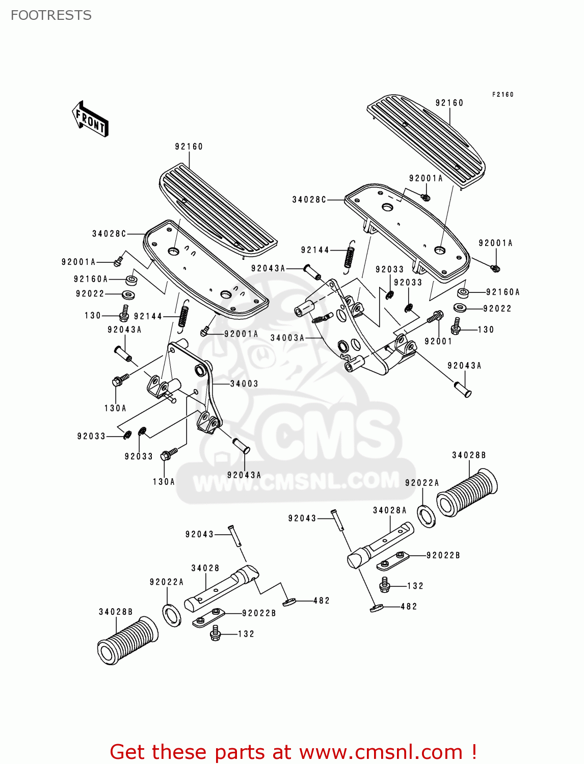 FOOTRESTS VN800C1 VN800 DRIFTER 1999 EUROPE UK FR NR SP