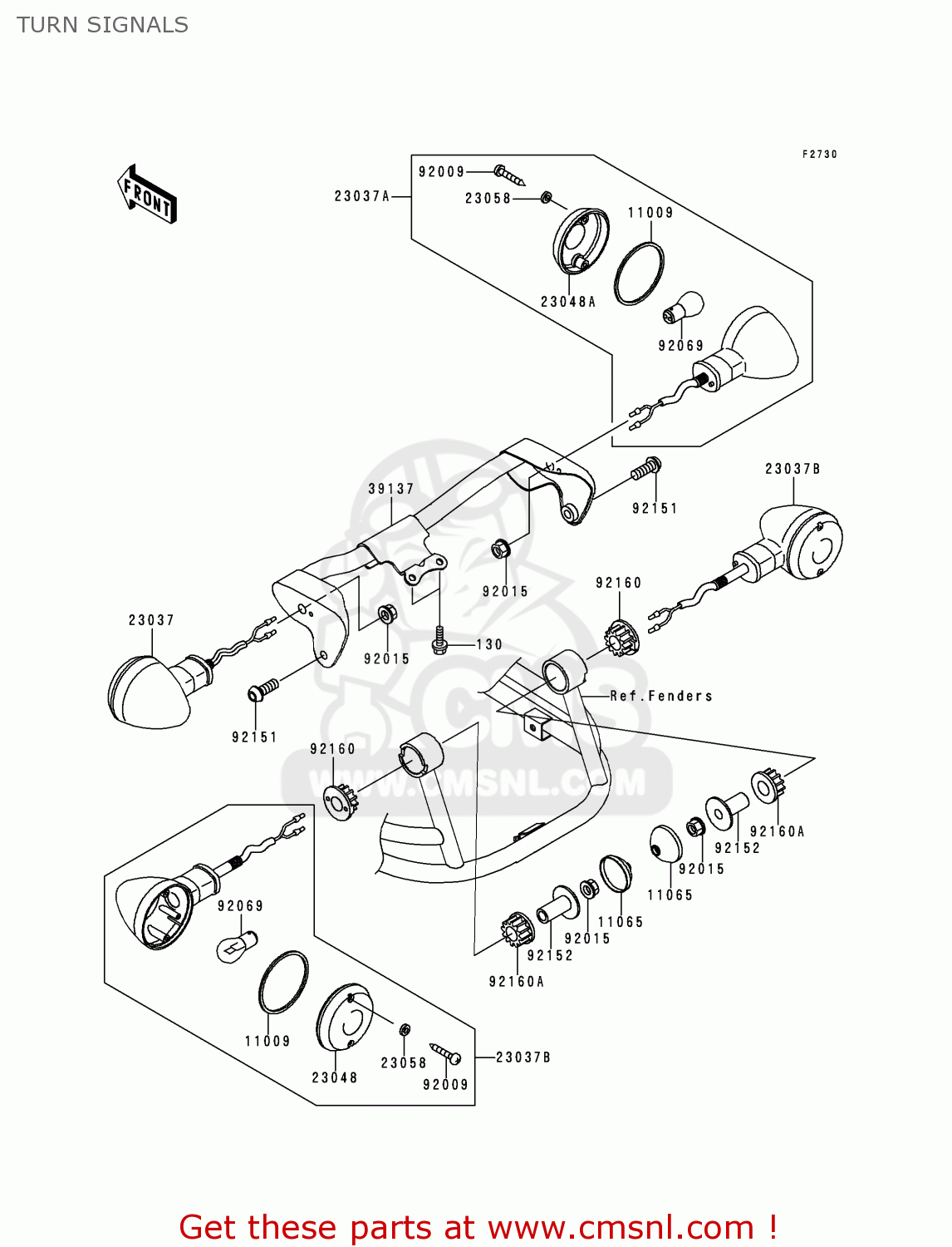 TURN SIGNALS VN800C1 VN800 DRIFTER 1999 EUROPE UK FR NR SP