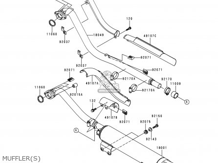 MUFFLER(S) - VN800C1 VN800 DRIFTER 1999 EUROPE UK FR NR SP