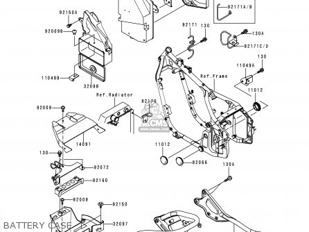 BATTERY CASE - VN800C1 VN800 DRIFTER 1999 EUROPE UK FR NR SP