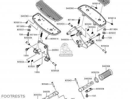 FOOTRESTS - VN800C1 VN800 DRIFTER 1999 EUROPE UK FR NR SP