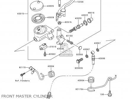 FRONT MASTER CYLINDER - VN800C1 VN800 DRIFTER 1999 EUROPE UK FR NR SP