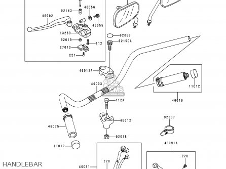 HANDLEBAR - VN800C1 VN800 DRIFTER 1999 EUROPE UK FR NR SP