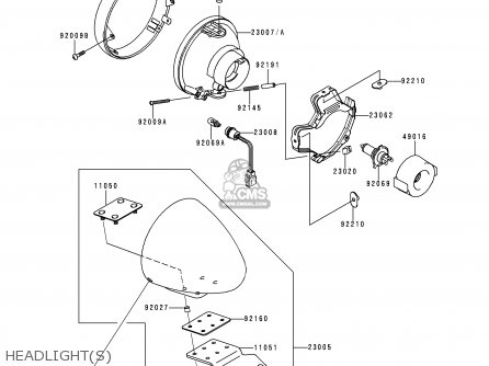 HEADLIGHT(S) - VN800C1 VN800 DRIFTER 1999 EUROPE UK FR NR SP