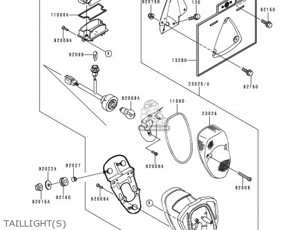 TAILLIGHT(S) - VN800C1 VN800 DRIFTER 1999 EUROPE UK FR NR SP