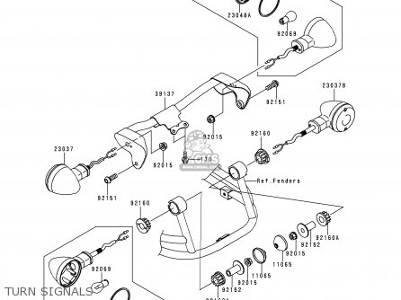 TURN SIGNALS - VN800C1 VN800 DRIFTER 1999 EUROPE UK FR NR SP