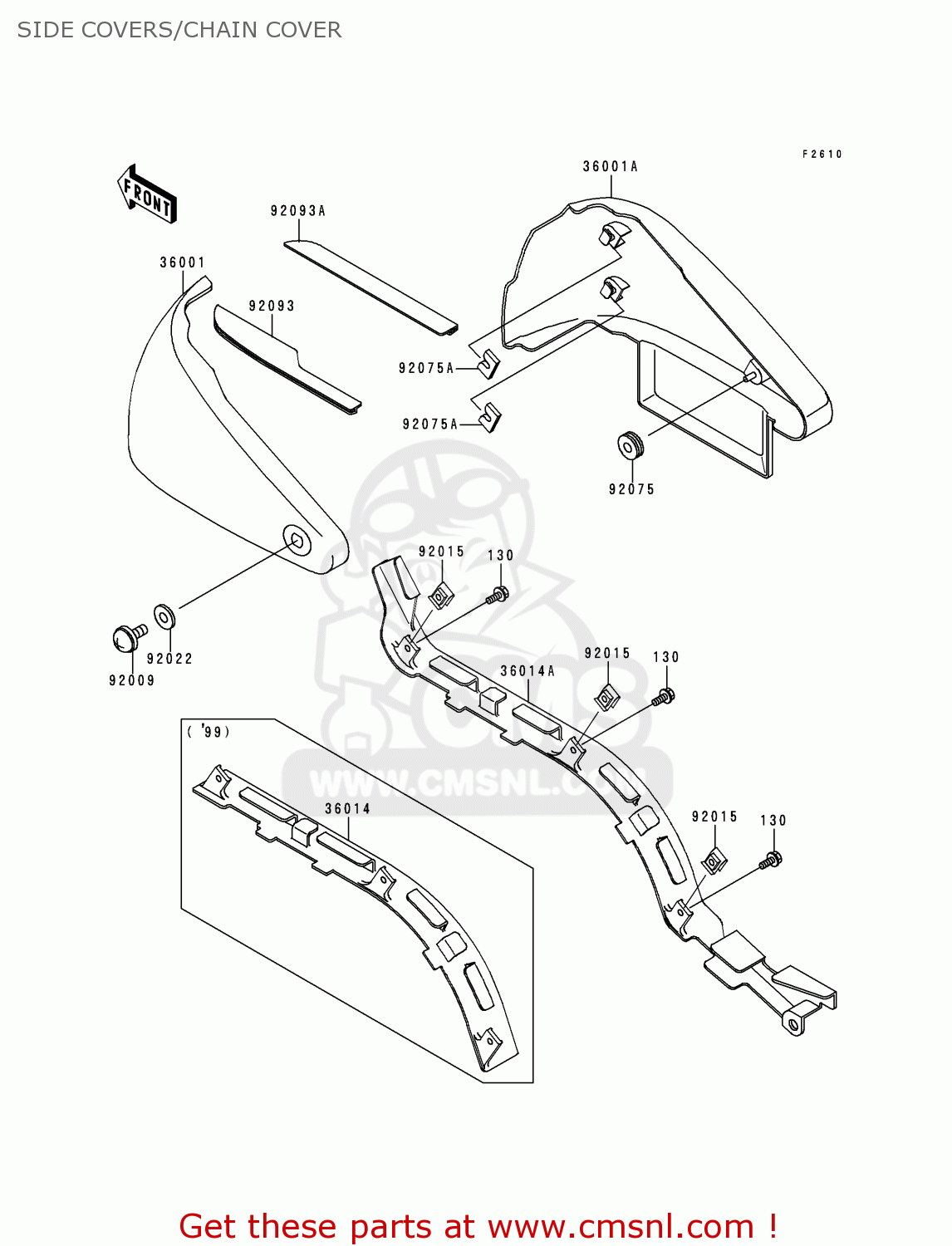 SIDE COVERS/CHAIN COVER VN800C1 VULCAN 800 DRIFTER 1999 CANADA