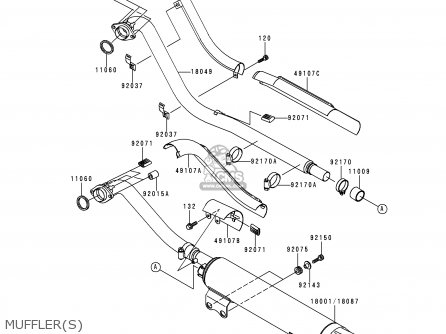 MUFFLER(S) - VN800C1 VULCAN 800 DRIFTER 1999 CANADA