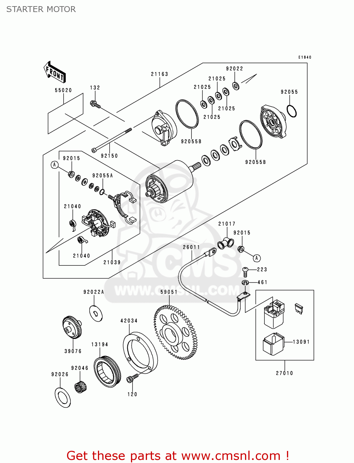 STARTER MOTOR VN800C2 VULCAN 800 DRIFTER 2000 USA CALIFORNIA CANADA