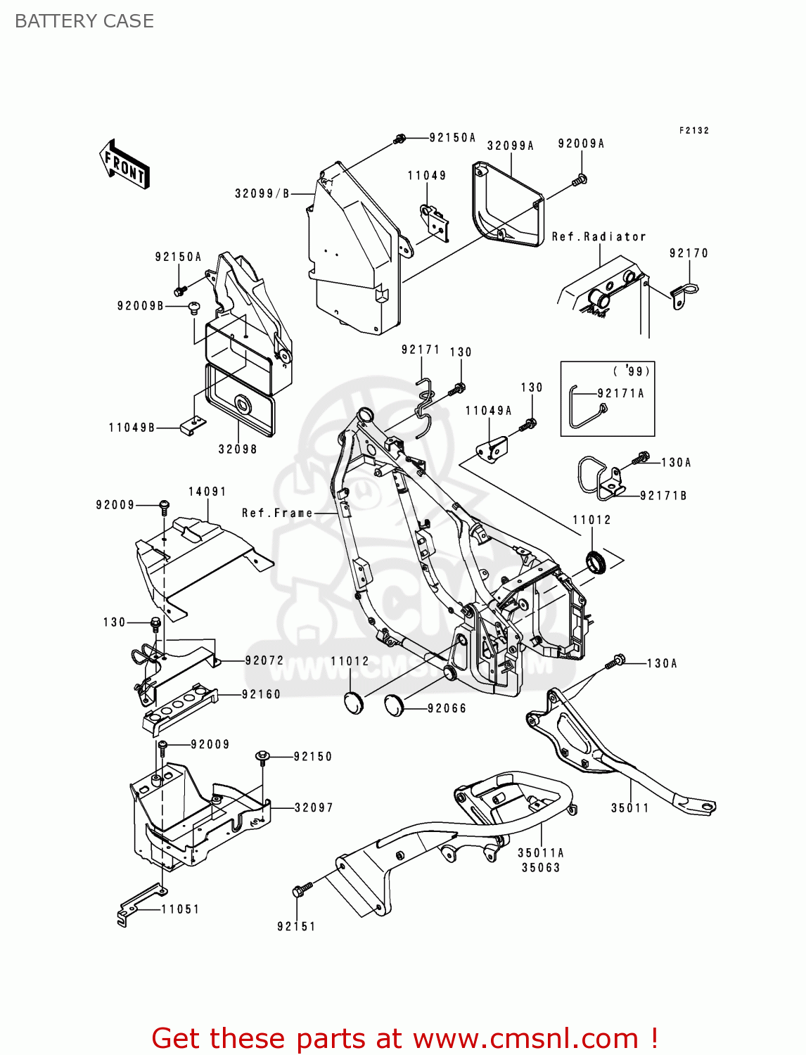BATTERY CASE VN800C2 VULCAN 800 DRIFTER 2000 USA CALIFORNIA CANADA