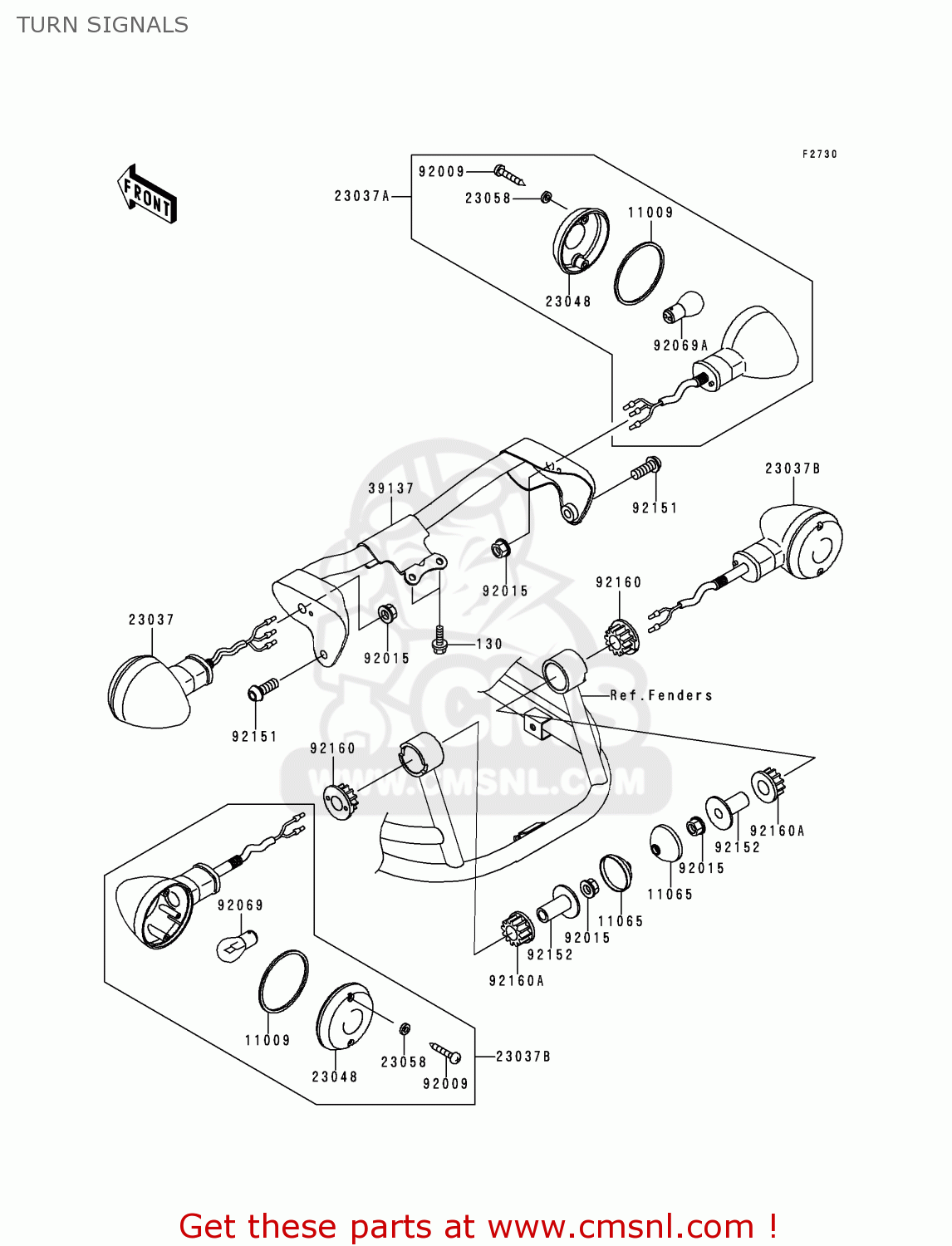 TURN SIGNALS VN800C2 VULCAN 800 DRIFTER 2000 USA CALIFORNIA CANADA