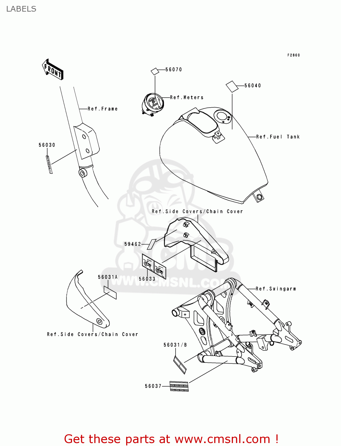 LABELS VN800C2 VULCAN 800 DRIFTER 2000 USA CALIFORNIA CANADA