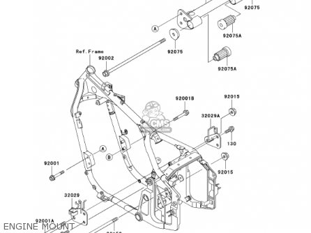ENGINE MOUNT - VN800E1 VULCAN 800 DRIFTER 2001 USA CALIFORNIA CANADA