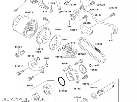 OIL PUMP/OIL FILTER - VN800E1 VULCAN 800 DRIFTER 2001 USA CALIFORNIA CANADA