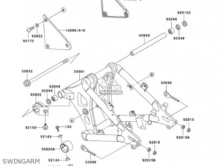 SWINGARM - VN800E1 VULCAN 800 DRIFTER 2001 USA CALIFORNIA CANADA