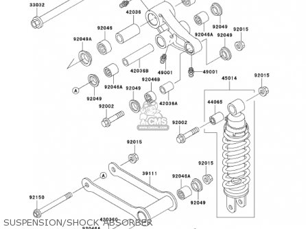 SUSPENSION/SHOCK ABSORBER - VN800E1 VULCAN 800 DRIFTER 2001 USA CALIFORNIA CANADA