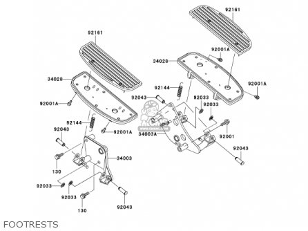 FOOTRESTS - VN800E1 VULCAN 800 DRIFTER 2001 USA CALIFORNIA CANADA