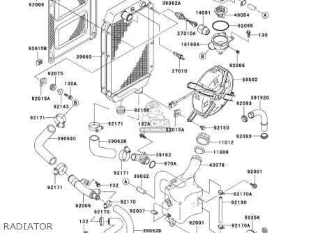 RADIATOR - VN800E1 VULCAN 800 DRIFTER 2001 USA CALIFORNIA CANADA